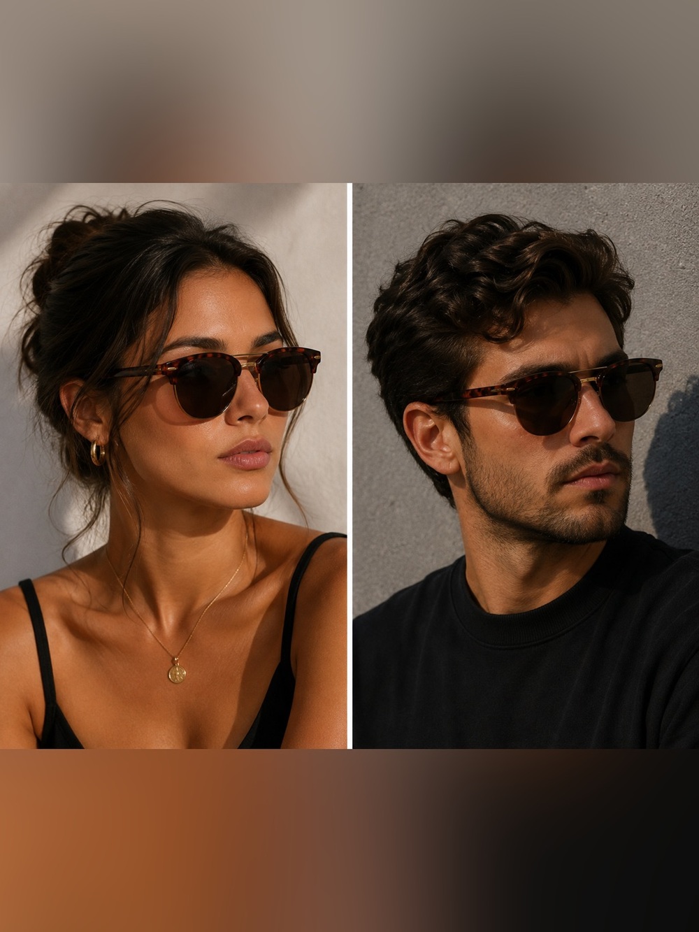 Mango and A J Morgan UNISEX Tortoiseshell Brown Sunglasses